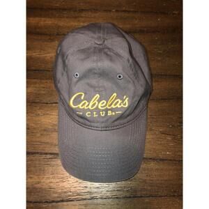 Cabelas Club Men's Strapback Hat Dark Gray/Yellow One Size Fits Most